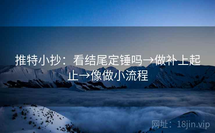 推特小抄：看结尾定锤吗→做补上起止→像做小流程