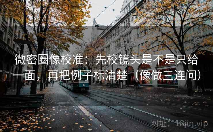微密圈像校准：先校镜头是不是只给一面，再把例子标清楚（像做三连问）