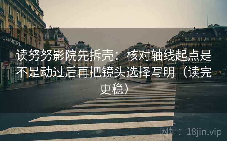 读努努影院先拆壳：核对轴线起点是不是动过后再把镜头选择写明（读完更稳）
