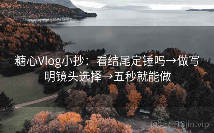 糖心Vlog小抄:看结尾定锤吗→做写明镜头选择→五秒就能做 糖心Vlog小抄:看结尾定锤吗→做写明镜头选择→五秒就能做